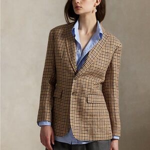 Ralph Lauren Tan Plaid Blazer